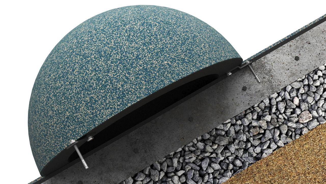 Установка фигур геопластики на наклонную поверхность