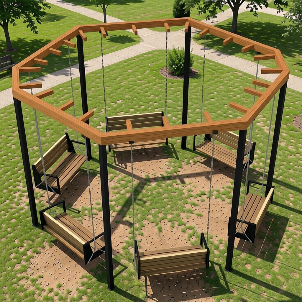 2225 Диван-качели Шестигранник терраса