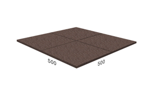 Резиновая плитка "Антирикошетная" 500x300x200 мм (блок)
