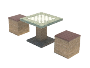 Стол для игры в шахматы с тумбами (Евро 2шт.)