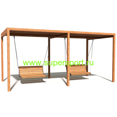 Диван-качели парковые уличные 6