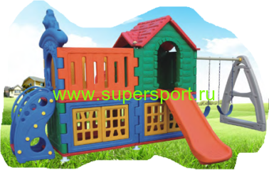 "Двойной домик c горкой и качелями" HO 28201