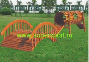 Деревянная конструкция "Тоннель и горочка с мостиком" HO 18303