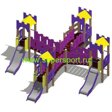4106 Игровая конструкция Крепость с тремя горками
