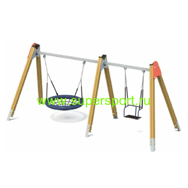 2208 Качели двойные уличные (без подвесов)