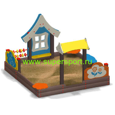 3233 Песочный дворик Теремок для детской площадки