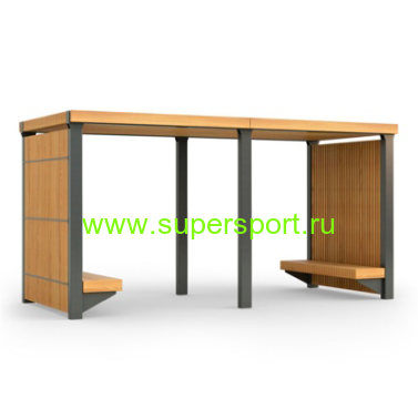 2243 ПЕРГОЛА навес со скамейками терраса