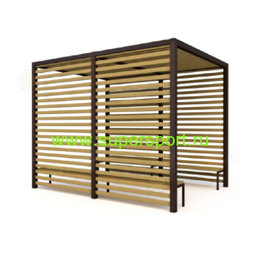 2252 ПЕРГОЛА навес со скамейками терраса