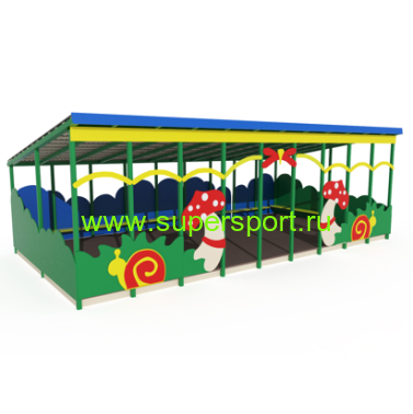 3409 Теневой навес Полянка для детской площадки