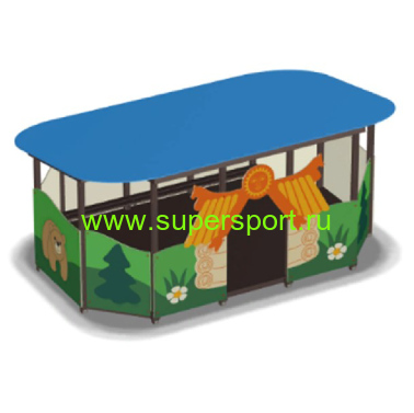 3412 Теневой навес Деревня для детской площадки