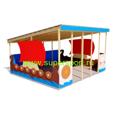 3421 Теневой навес Драккар для детской площадки