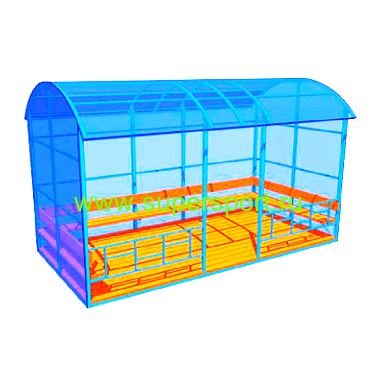 3422 Теневой навес закрытый для детской площадки
