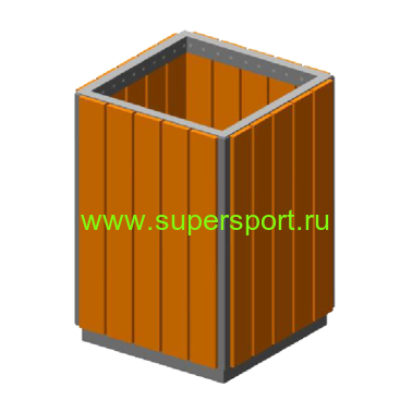 Урна деревянная уличная У-13 для мусора