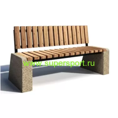 Скамейка Кантри со спинкой парковая