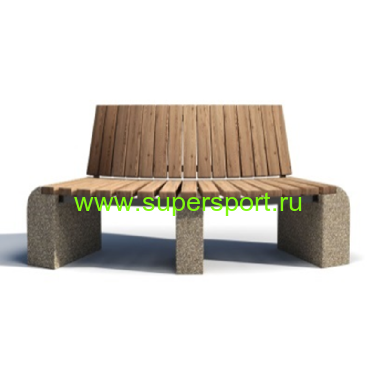 Скамейка с наружным радиусом парковая