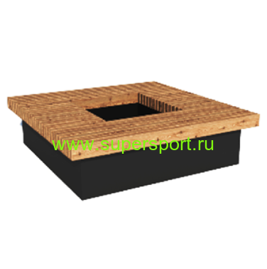 Скамья с приствольной решеткой парковая