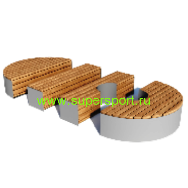 Скамейка под вазон 3 для декоративного растения парковая