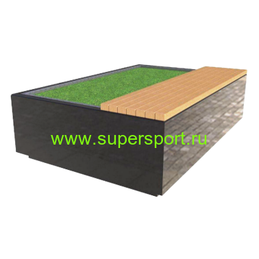 Цветочница с лавочкой Испанский квартал парковый