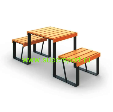 Столик со скамейками Сити парковый