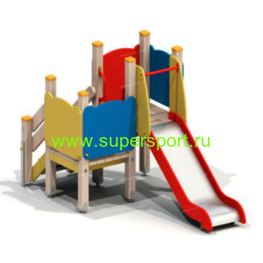 Горка детская уличная двухуровневая площадка