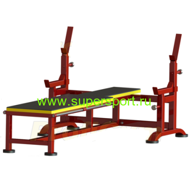 Скамья для жима с упорами и скамьей для инвалидов (усиленная)
