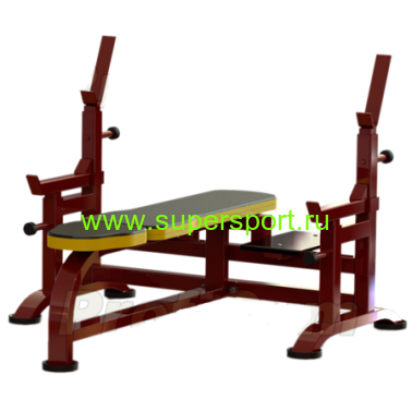 Скамья для жима с подножками и упорами (усиленная)