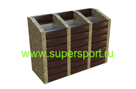 Урна для раздельного сбора мусора (со вставками 3 шт.)