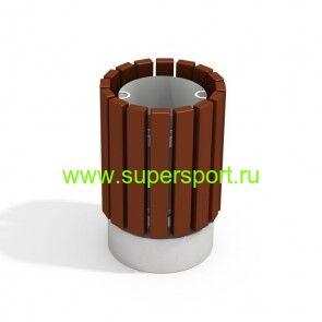 Урна круглая на бетонном основании (со вставкой)