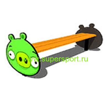 1284 Скамейка детская ПОРОСЁНОК для детской площадки