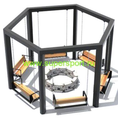 2225 Диван-качели ОЧАГ терраса