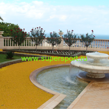 Кирпичная крошка жёлтая фракции 3-15 мм