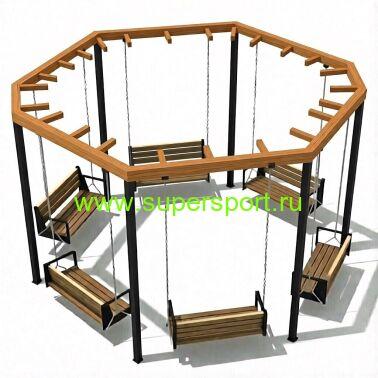 2225 Диван-качели Шестигранник