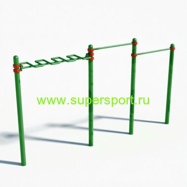 Турник двойной с рукоходом СВ-3.3