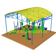 Т 0554 "Навес в комплекте 6 тренажеров для одного на выбор"