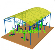 Т 0555 "Навес в комплекте 10 тренажеров для одного на выбор"