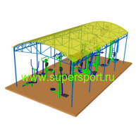 Т 0556 "Навес в комплекте 14 тренажеров для одного на выбор"