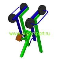 Т 0137 "Тяга к поясу стоя с изменяемой нагрузкой для одного"