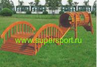 Деревянная конструкция "Тоннель и горочка с мостиком" HO 18303