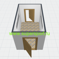 Переходной тамбур для мобильных раздевалок, 10,5 кв.м