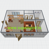 Мини-кафе для мобильных раздевалок, 54 кв.м