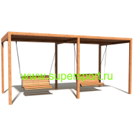 Диван-качели парковые уличные 6