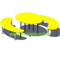 1503 Стол со скамьями для детской площадки