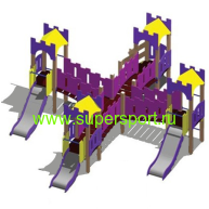 4106 Игровая конструкция Крепость с тремя горками