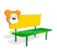 1263 Скамейка МЕДВЕДЬ для детской площадки