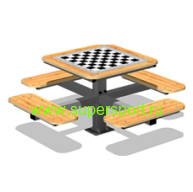 1505 Cтол со скамьями Шахматы для детской площадки