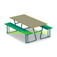 1511 Cтолик со скамьями парковый