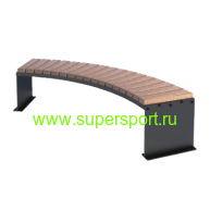 1314 Лавочка Мюррен полукруглая парковая