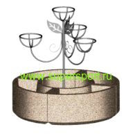 Цветочный вазон ВК-10 с металлической конструкцией уличный для цветов