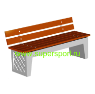 Скамейка бетонная со спинкой С-9С парковая