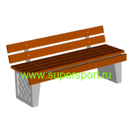 Скамейка бетонная со спинкой С-9С исп.2 парковая